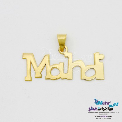 Gold Name Pendant - Mahdi Design-MN0139